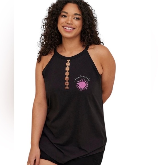 Torrid Tops - New Torrid Women’s Classic Fit Heritage Slub O Ring Tank Black 5X BNWT